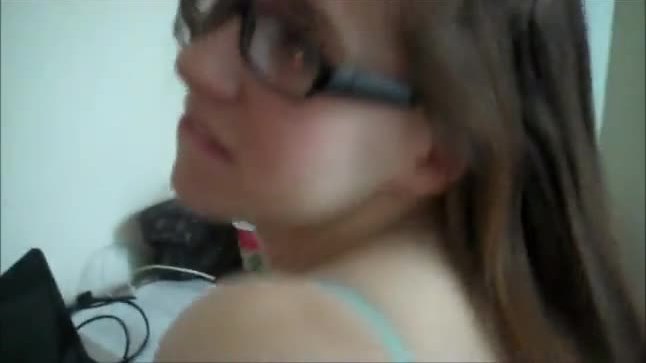 Horny amateur teen with glasses pov sex smut picture
